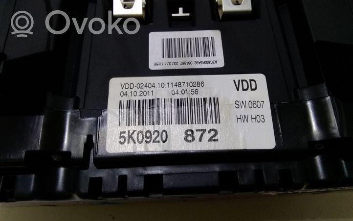 Volkswagen Golf VI Спидометр (приборный щиток) 5K0920872