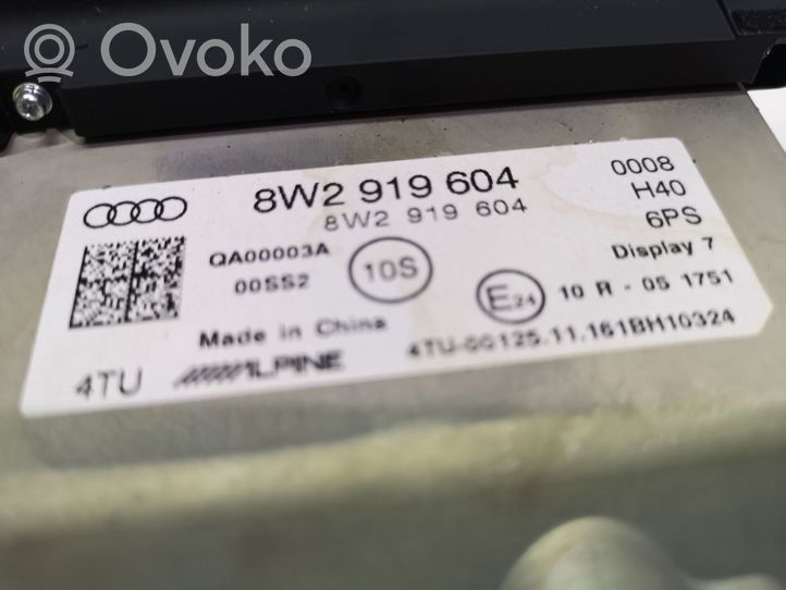 Audi A4 S4 B9 Monitor / wyświetlacz / ekran 8W2919604