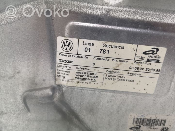 Volkswagen Polo III 6N 6N2 6NF Mechaninis priekinio lango pakėlimo mechanizmas 2320302