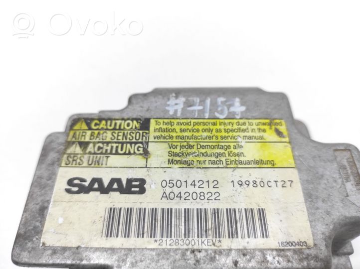 Saab 9-5 Sterownik / Moduł Airbag 05014212