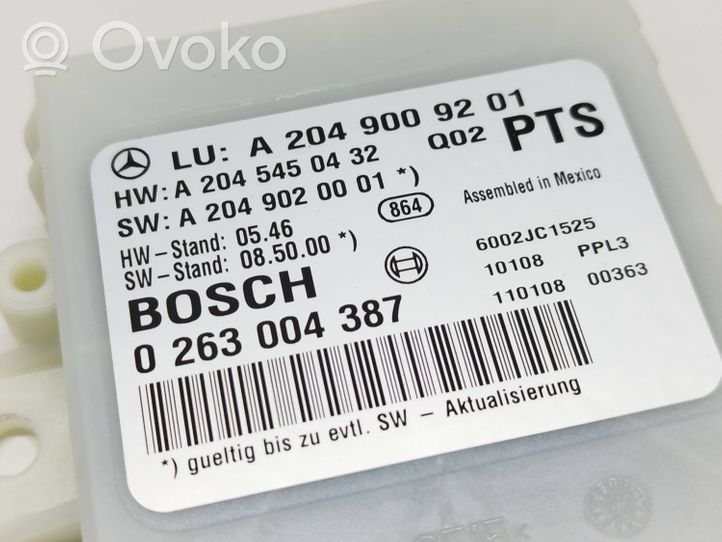 Mercedes-Benz C AMG W204 Pysäköintitutkan (PCD) ohjainlaite/moduuli A2045450432