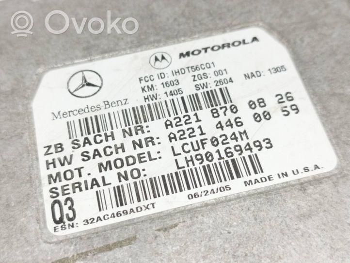 Mercedes-Benz ML W164 Module unité de contrôle Bluetooth A2218700826