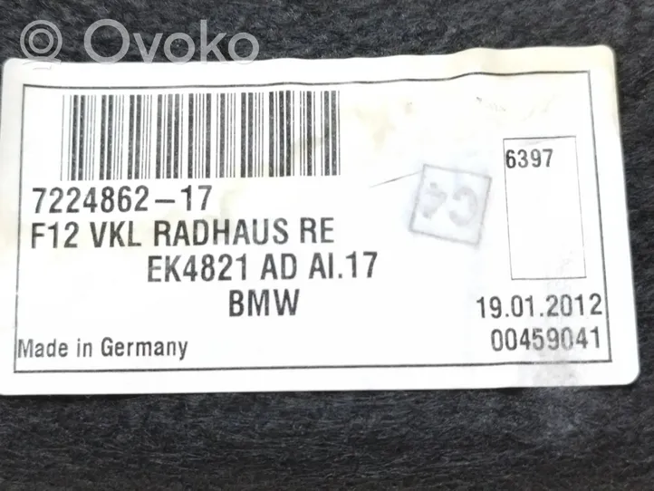 BMW 6 F12 F13 Dolny panel schowka koła zapasowego 7224862