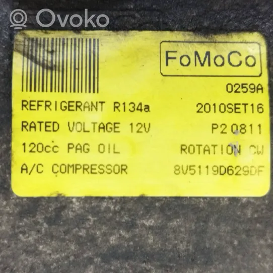 Ford Fiesta Ilmastointilaitteen kompressorin pumppu (A/C) 8V5119D629DF
