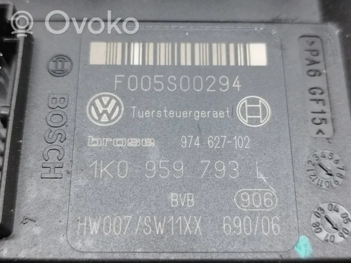 Volkswagen PASSAT B6 Priekšpusē loga pacēlāja motoriņš 1K0959701P