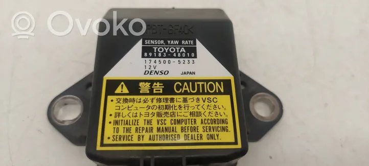 Toyota Avensis Verso Capteur de vitesse de lacet d'accélération ESP 8918348010