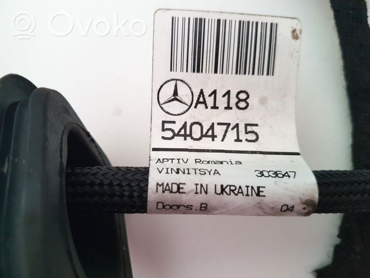 Mercedes-Benz CLA C118 X118 Inna wiązka przewodów / kabli A1185404715