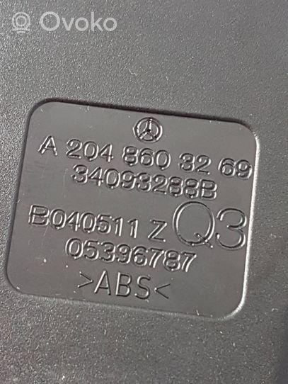 Mercedes-Benz GLK (X204) Klamra tylnego pasa bezpieczeństwa A2048603269