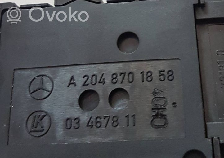 Mercedes-Benz E W212 Interruttore di controllo del sedile A2048701858