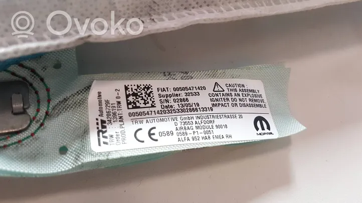 Alfa Romeo Giulia Kurtyna airbag 00505471420