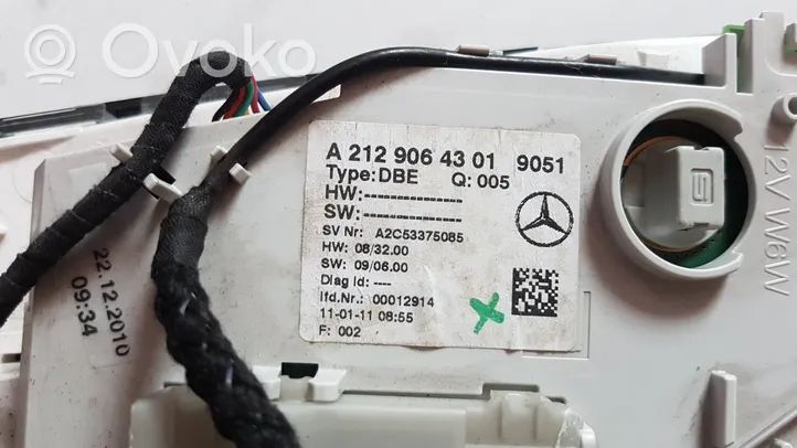 Mercedes-Benz E W212 Illuminazione sedili anteriori A2129064301