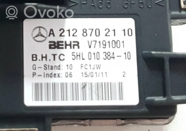 Mercedes-Benz E W212 Mazā radiatora ventilatora reostats A2128702110