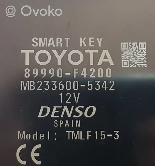 Toyota C-HR Moduł / Sterownik systemu uruchamiania bezkluczykowego 89990F4200