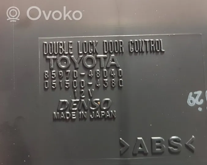 Toyota C-HR Oven keskuslukituksen ohjausyksikön moduuli 8597048040