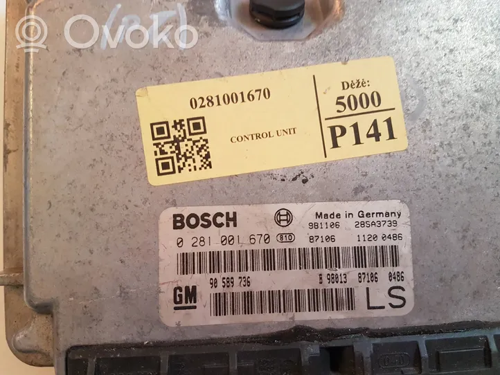 Opel Astra G Calculateur moteur ECU 90589736