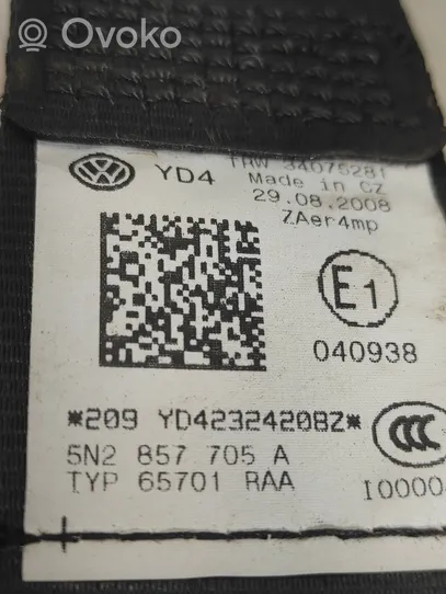 Volkswagen Tiguan Pas bezpieczeństwa fotela przedniego 5N2857705A