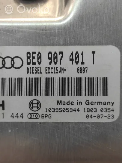 Audi A4 S4 B6 8E 8H Unidad de control/módulo del motor 8E0907401T