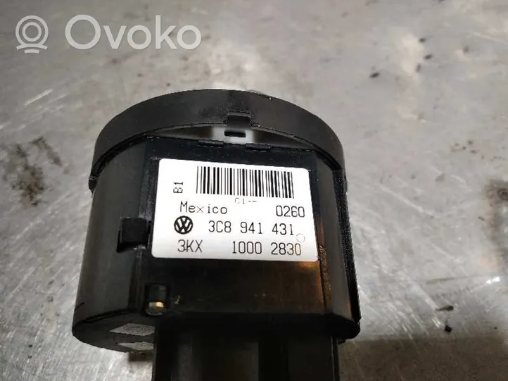 Volkswagen Scirocco Przycisk / Pokrętło regulacji oświetlenia deski rozdzielczej 3C8941431