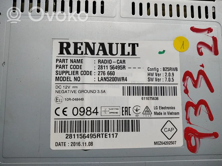 Renault Captur Moduł / Sterownik dziku audio HiFi 281156495R