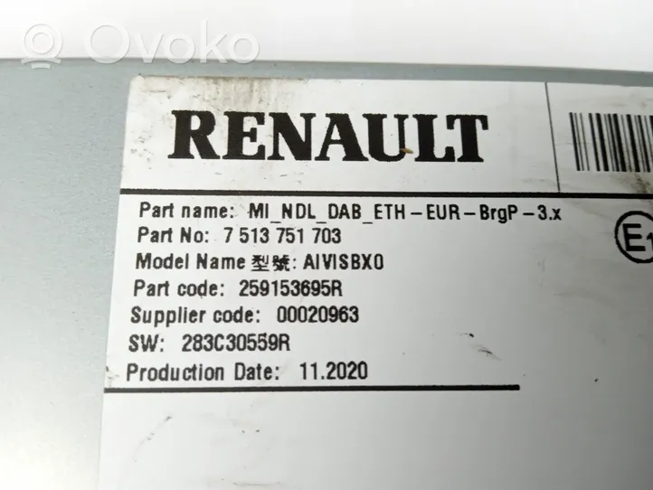 Renault Megane IV Panel / Radioodtwarzacz CD/DVD/GPS 259153695R