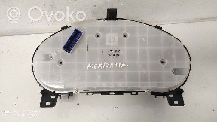 Opel Meriva B Tachimetro (quadro strumenti) 13349517