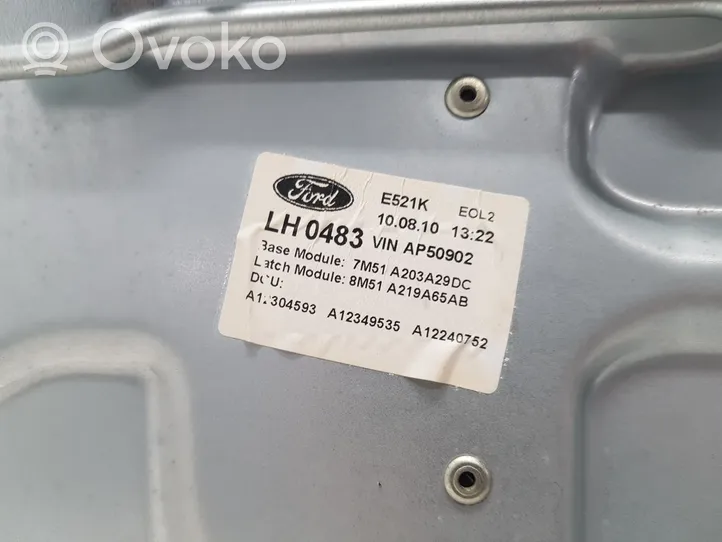 Ford Focus Etuikkunan nostomekanismi ilman moottoria 7M51A203A29DC