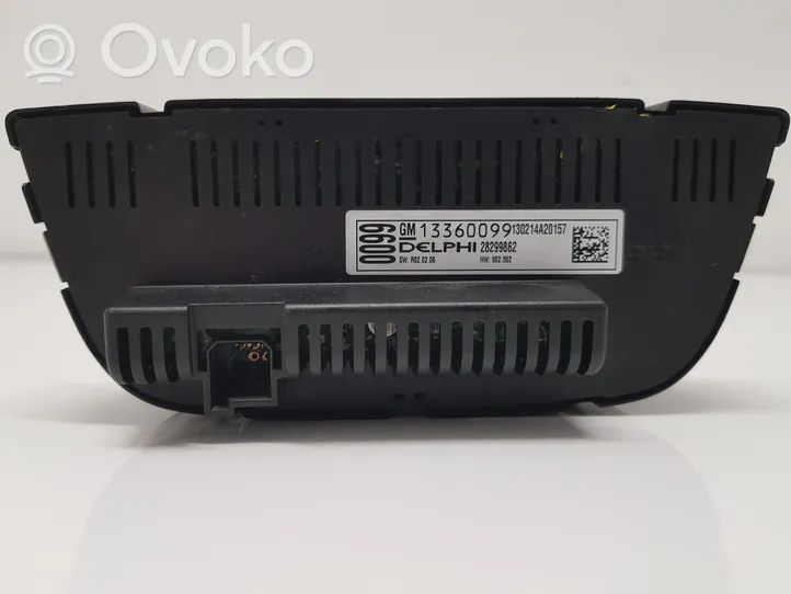 Opel Astra J Climate control unit 13360099
