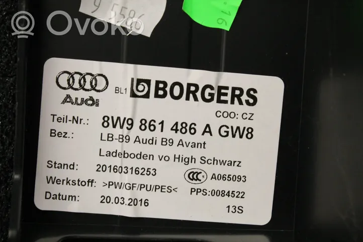 Audi A4 S4 B9 Wykładzina bagażnika 8W9861486A