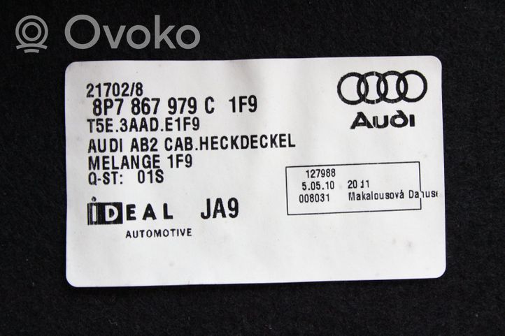 Audi A3 S3 8P Keskikonsolin takasivuverhoilu 8P7867979C