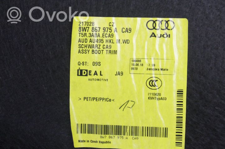 Audi A5 Osłona tylna tunelu środkowego 8W7867975A