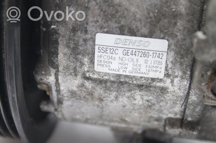 Toyota Corolla Verso E121 Kompresor / Sprężarka klimatyzacji A/C GE4472601742