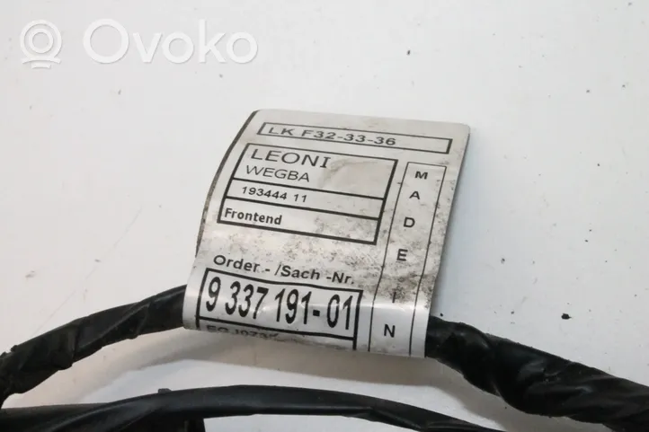 BMW 4 F32 F33 Wiązka przewodów czujnika parkowania PDC 9337191