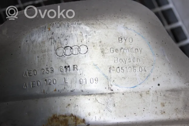 Audi A8 S8 D3 4E Silencieux central, pot d’échappement 4E0253611R