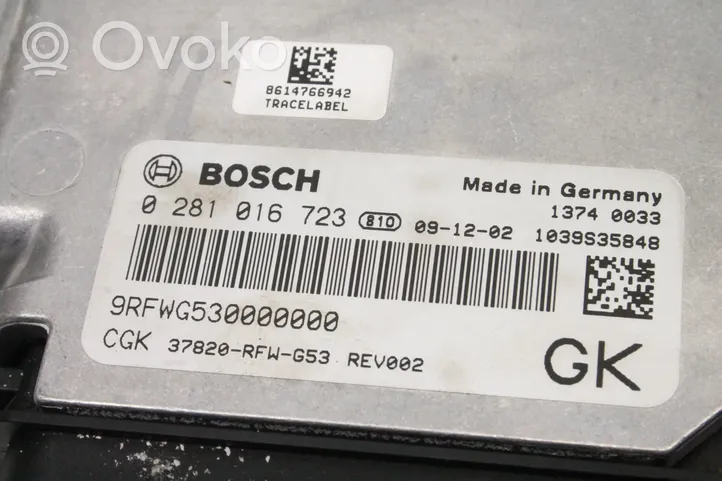 Honda CR-V Juego de cerradura y set ECU del motor 37820RFWG53