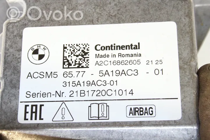 BMW 1 F40 Centralina/modulo airbag 5A19AC3