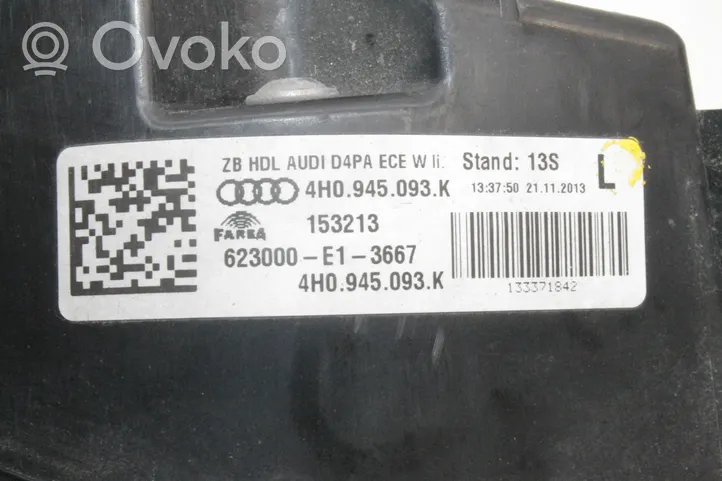 Audi A8 S8 D4 4H Takaluukun takavalot 4H0945093K