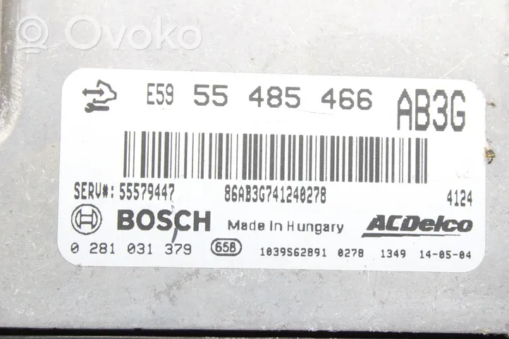 Opel Zafira C Kit calculateur ECU et verrouillage 55485466