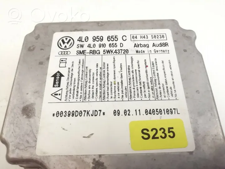 Audi Q7 4L Unidad de control/módulo del Airbag 4L0959655C