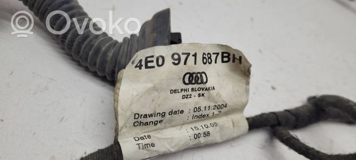 Audi A8 S8 D3 4E Faisceau de câblage de porte arrière 4E0971687BN