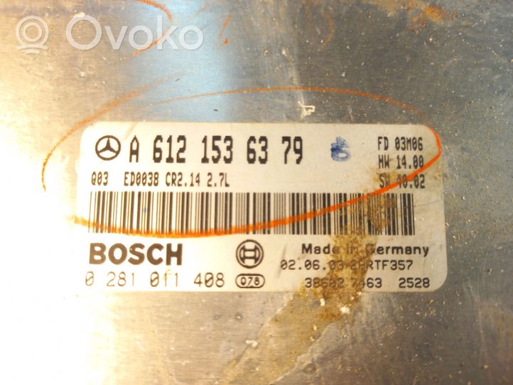 Mercedes-Benz ML W163 Sterownik / Moduł ECU 0281011408