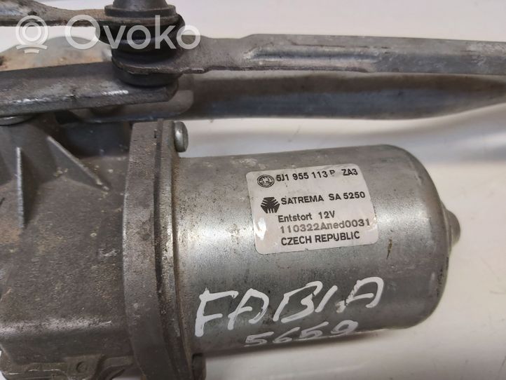 Skoda Fabia Mk2 (5J) Mechanizm wycieraczek szyby przedniej / czołowej 5J1955113B