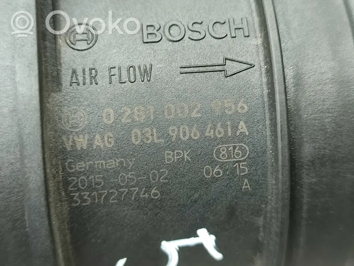 Volkswagen PASSAT B8 Przepływomierz masowy powietrza MAF 0281002956