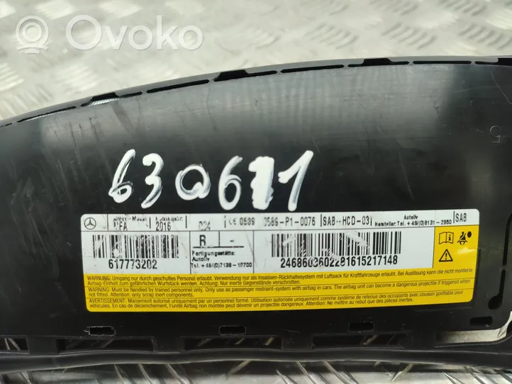 Mercedes-Benz A W176 Poduszka powietrzna Airbag fotela A2468603602