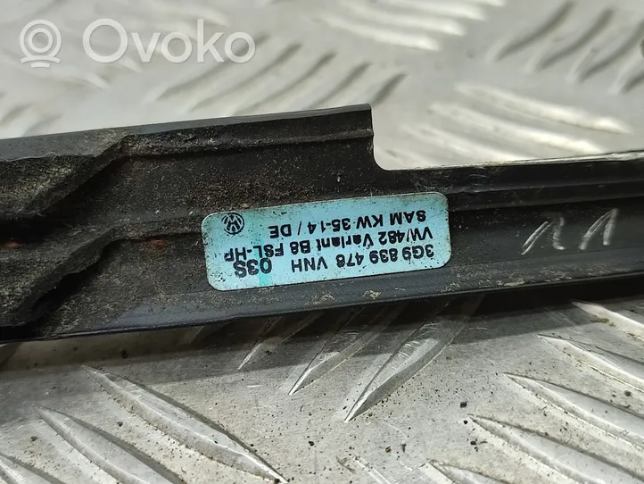 Volkswagen PASSAT B8 Listwa / Uszczelka szyby drzwi tylnych 3G9839476