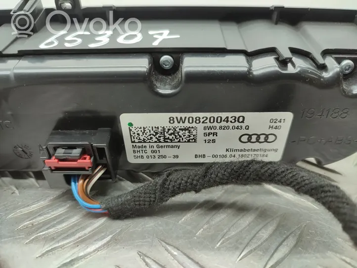 Audi A4 S4 B9 Panel klimatyzacji 8W0820043Q