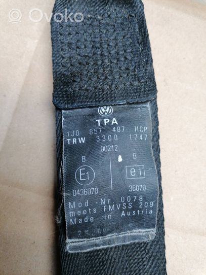 Volkswagen Bora Ceinture de sécurité arrière centrale (siège) 1J0857487