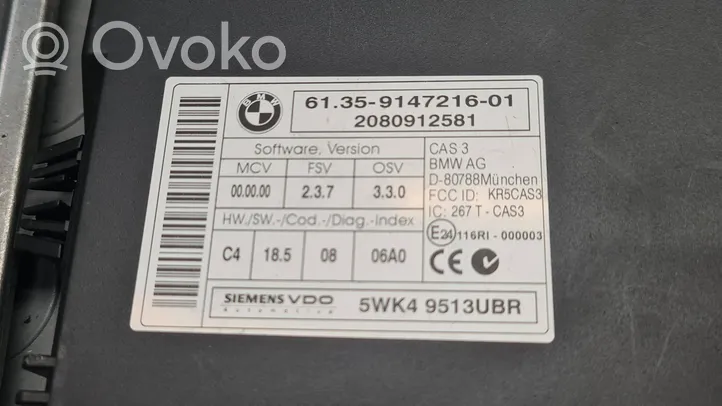 BMW 5 E60 E61 Kit calculateur ECU et verrouillage 7811151