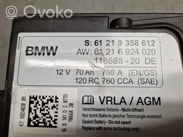 BMW 3 F30 F35 F31 Batteria 61219358612