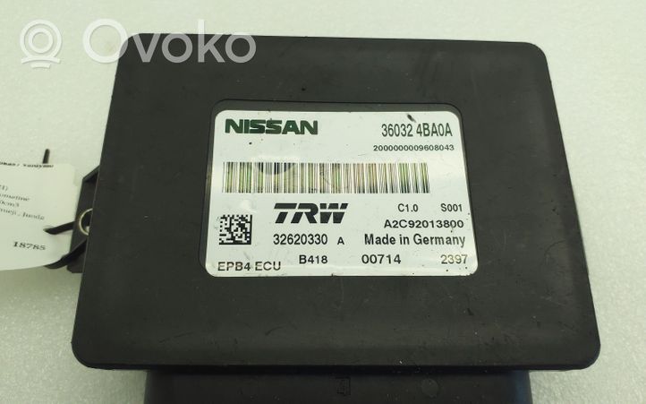 Nissan Qashqai Module de commande de frein à main 360324BA0A