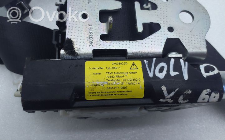 Volvo XC60 Pas bezpieczeństwa fotela przedniego 39818864